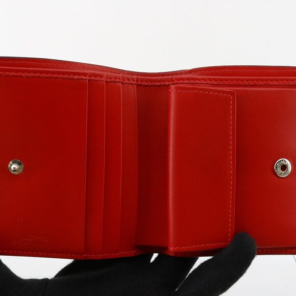Christian Louboutin Studs Wallet Compact Bi-Fold Leather - Picture 4 of 14